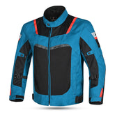 R-TECH SPIRAL MESH Moto Casacos Azul Claro Preto Vermelho- Imagem frontal da Casacos